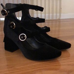 Women's-Top Shop-Pumps-Suede-Black